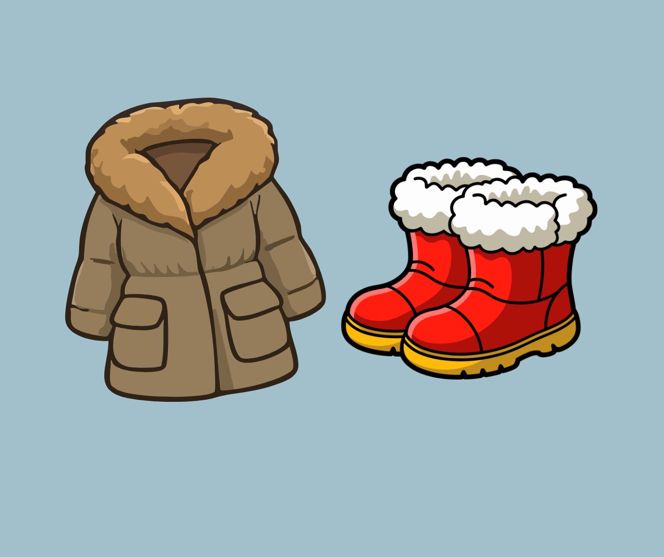 coat and boots