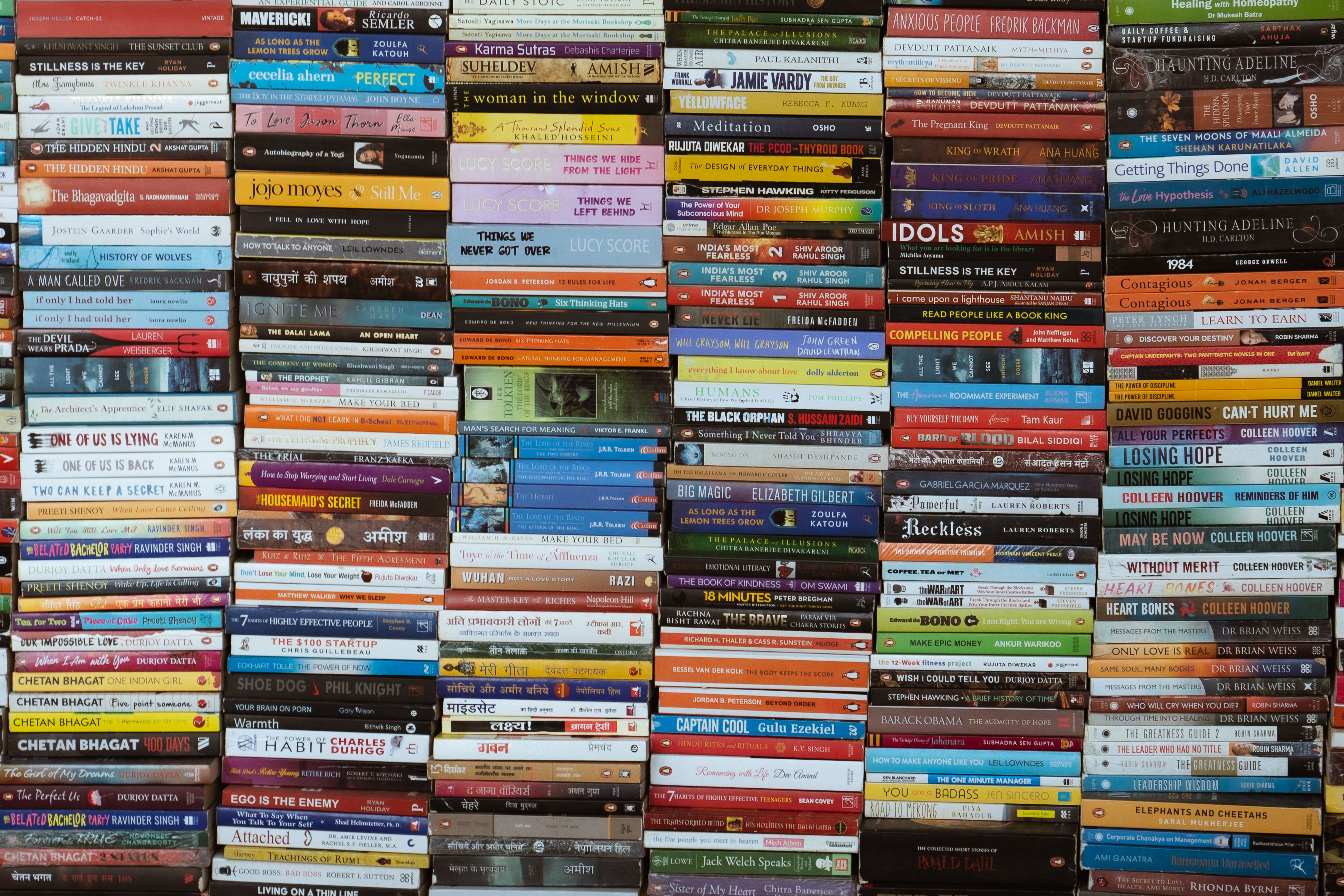 piles of books