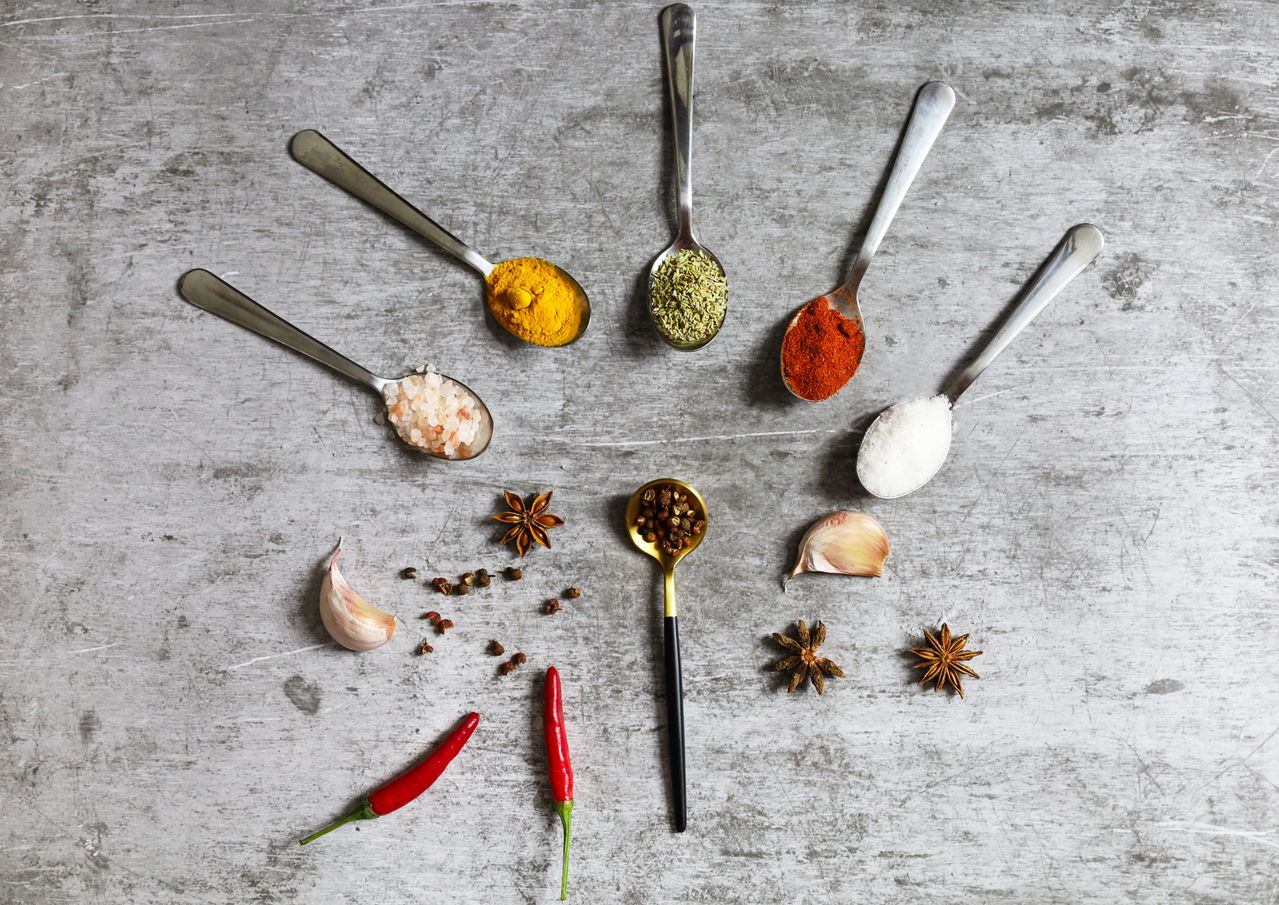 spices and spoons