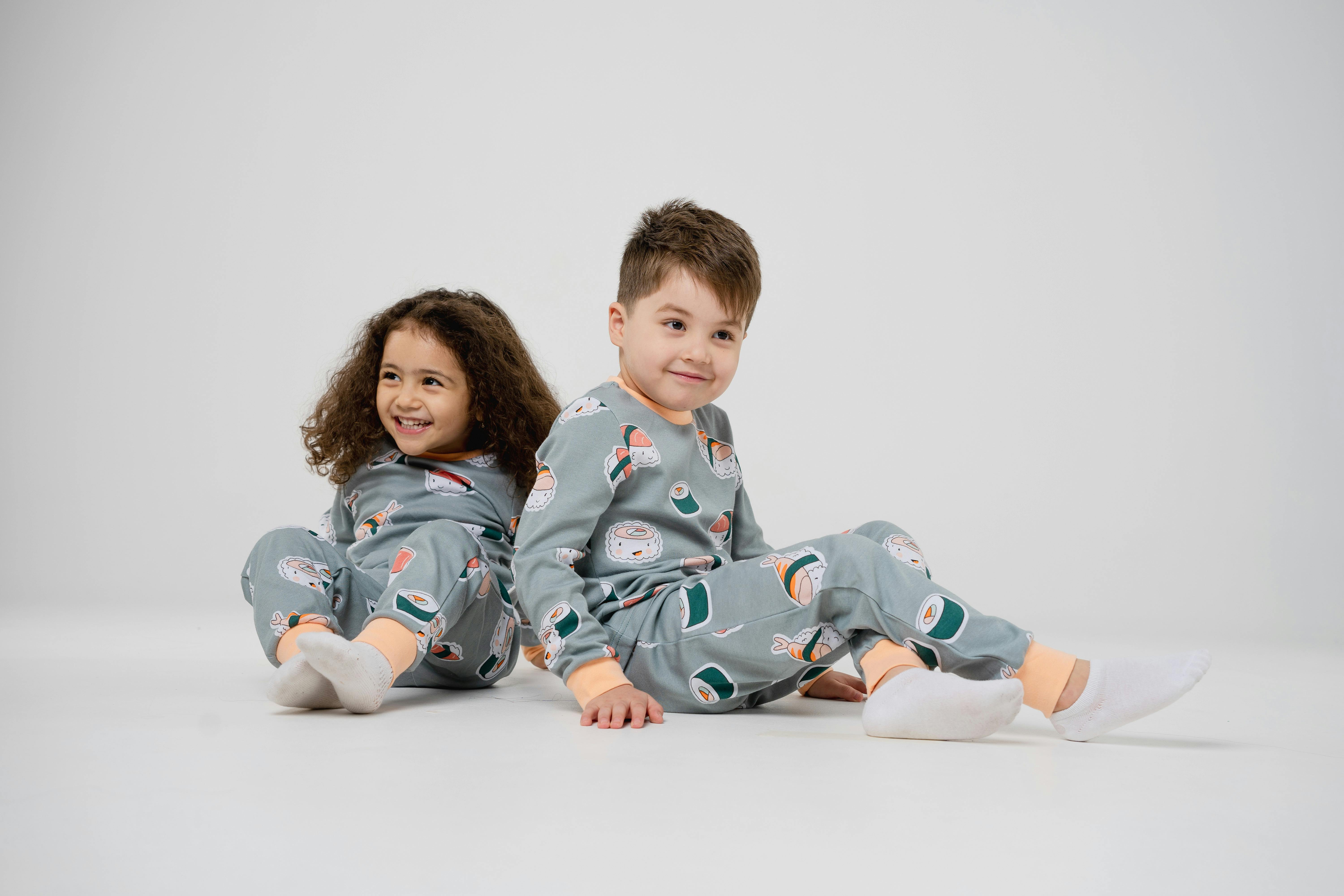 kids in pajamas