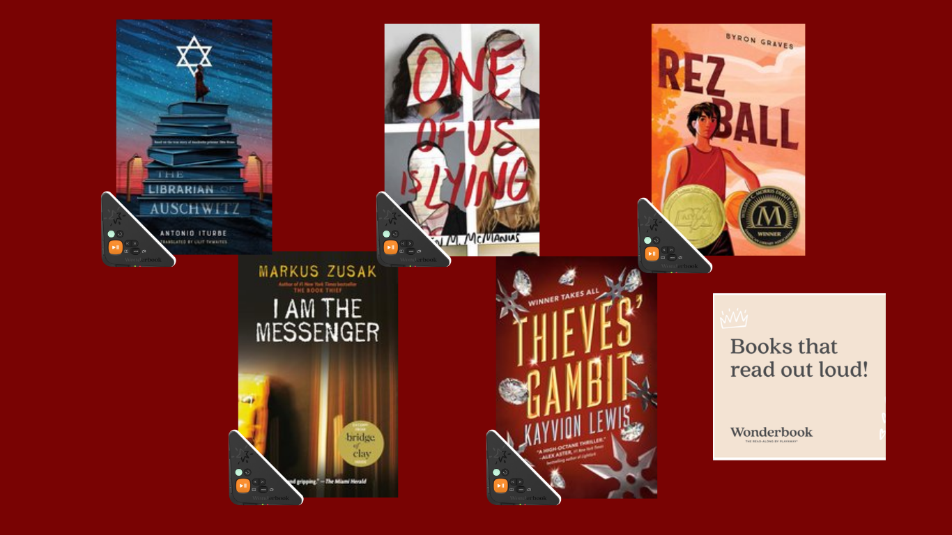 wonderbooks for teens shows five different books