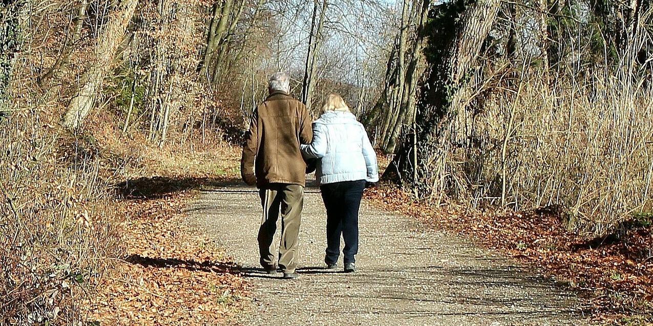 older couple walking