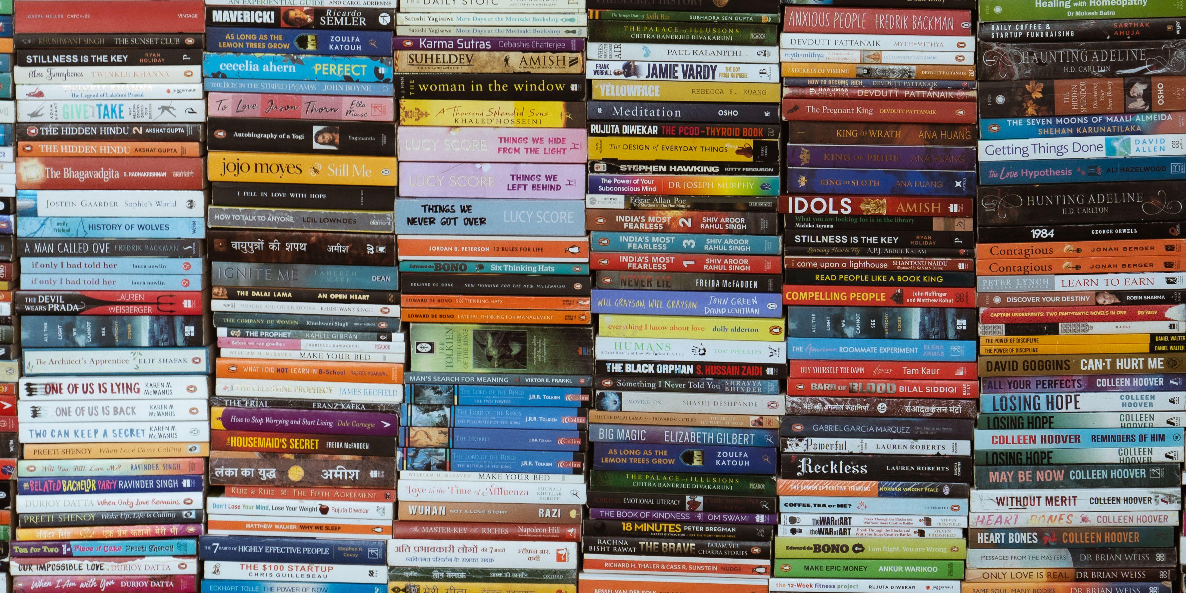 piles of books